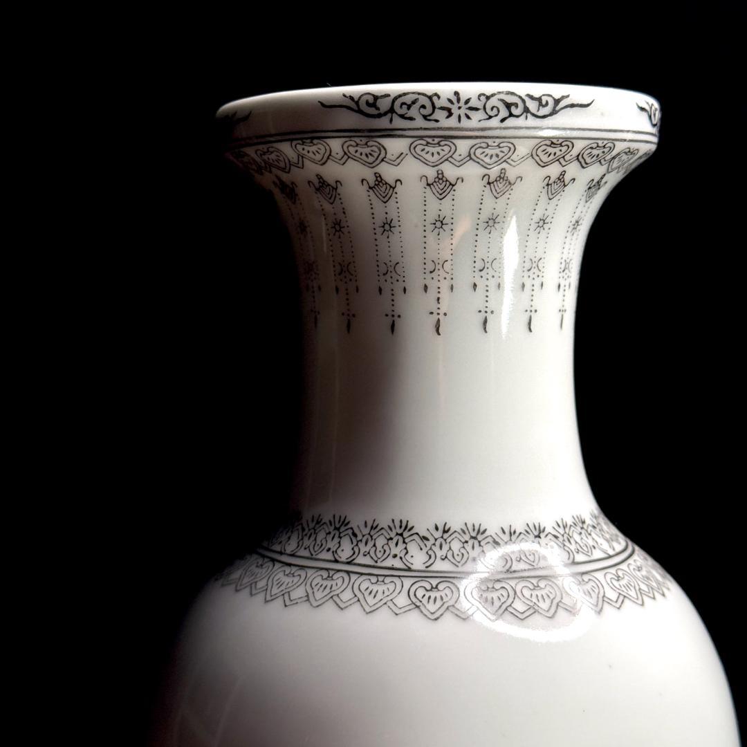 中国古美術　唐物　景徳鎮　粉彩 色絵　山水風景図　花瓶　高さ30.5cm