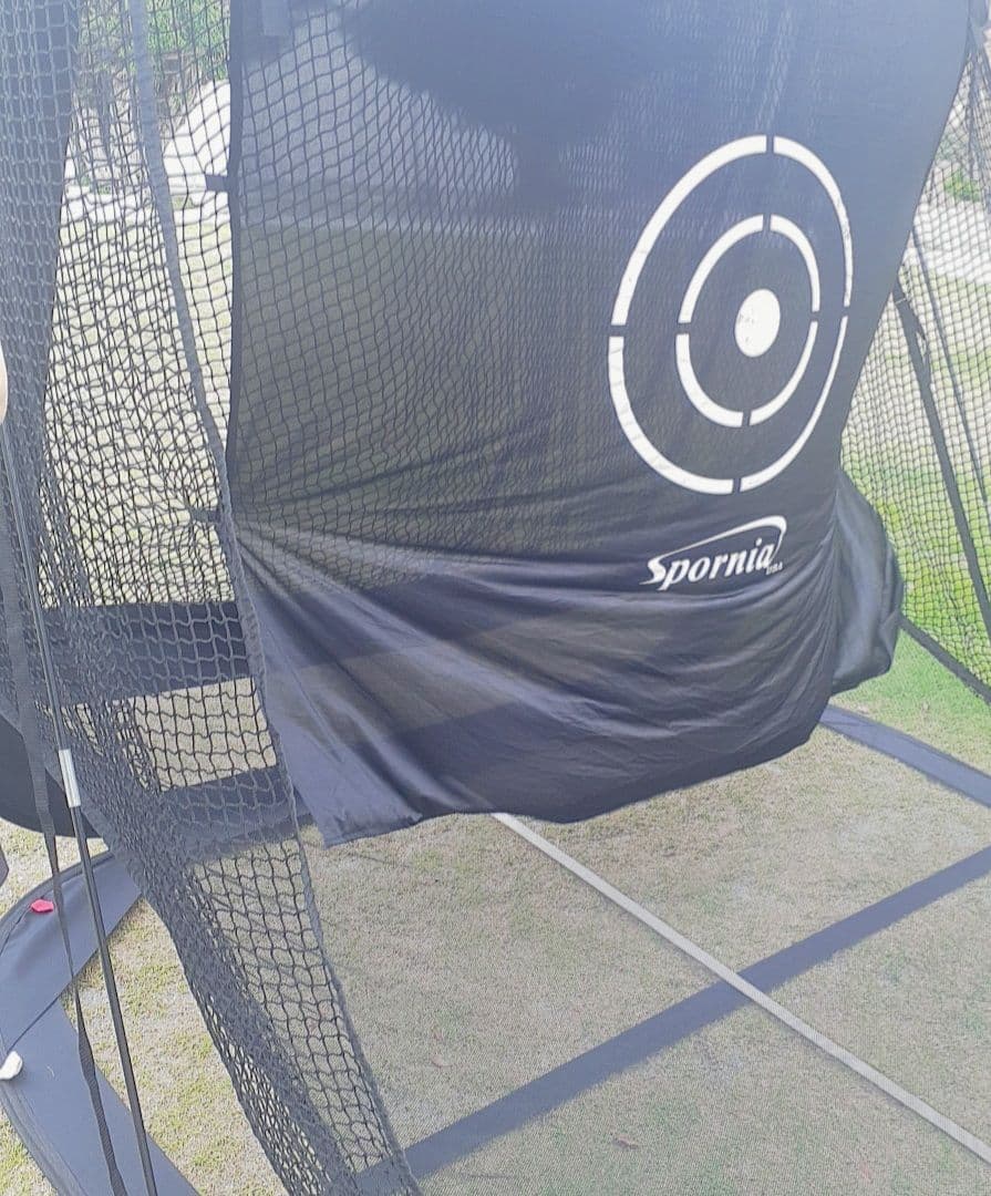 Spornia バッティングネット 黒 収納バッグ付き　野球　ゴルフ　スポーツ