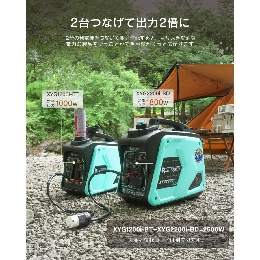 新仕様kareyouガス・ガソリン両用発電機★インバーター発電機静音式 カセット
