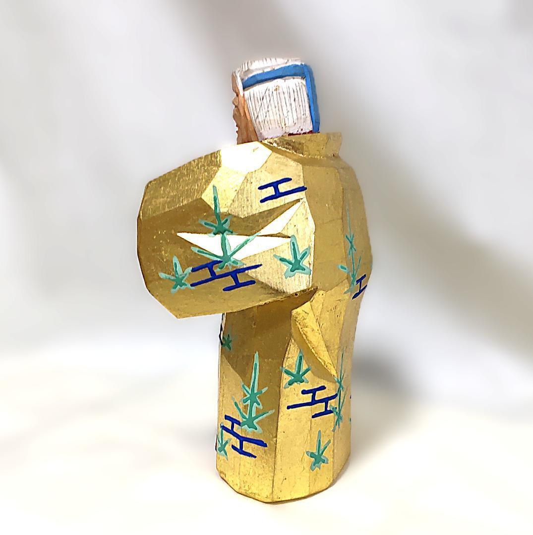 一刀彫 高砂 奈良一刀彫 奈良人形 木嶋良宗 工芸品 置物 共箱