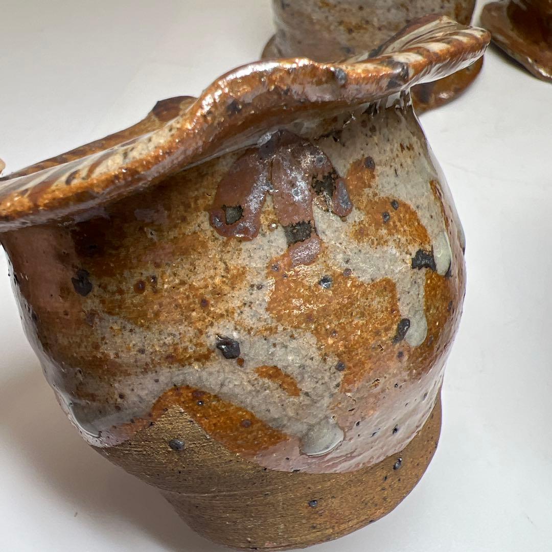 古唐津　絵唐津向付5客　口径約10㎝　東Y7-1112☆2Fトヒコ