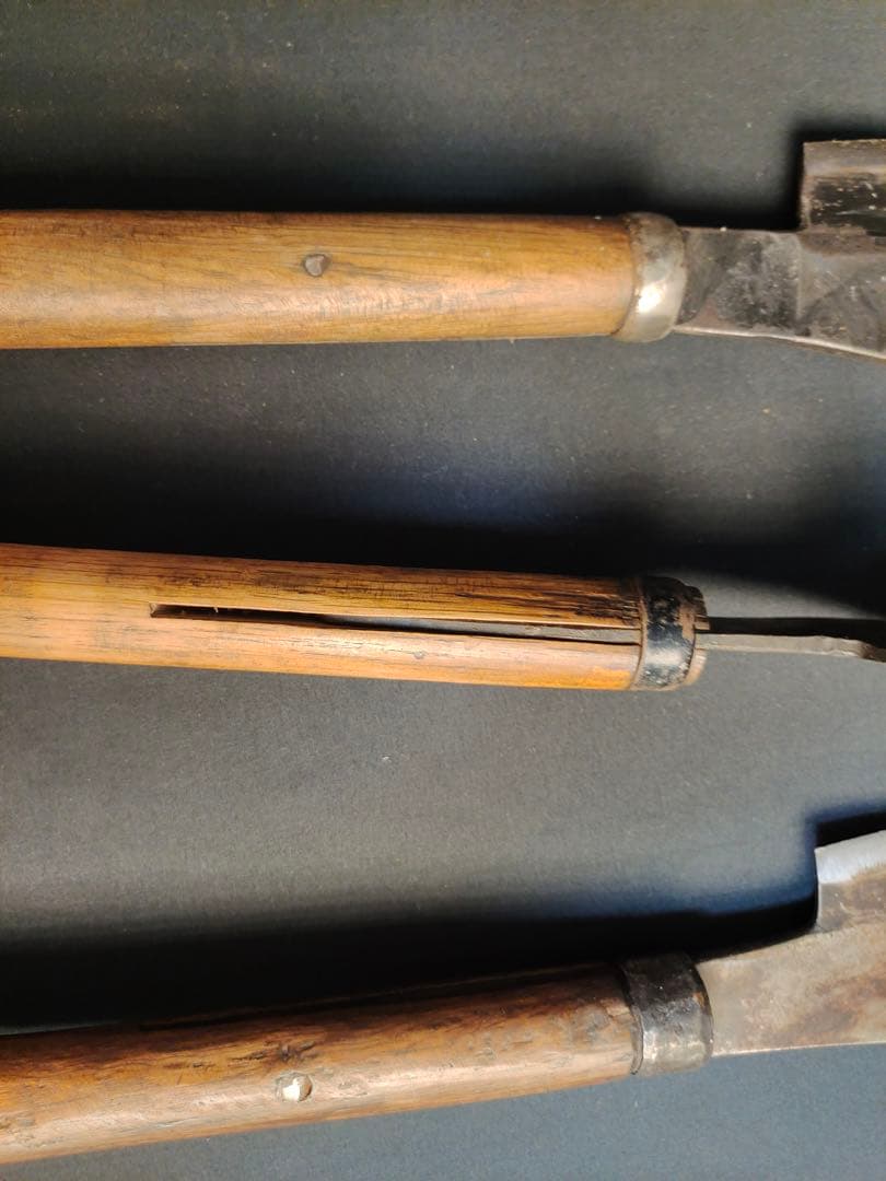 木鞘　鉈　3本　サバイバルナイフ　薪割り　腰鉈　大工道具　鋼製　手打　土佐 照光