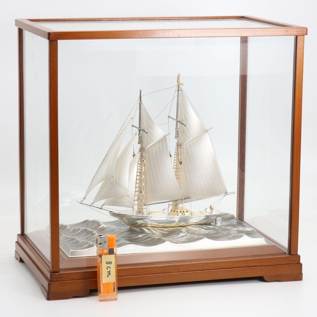 武比古製 銀製帆船置物 SILVER985刻印 約200g　JM955　GK1