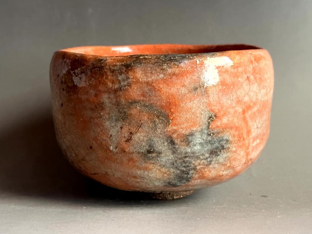 茶碗■古赤楽 松斎 古京焼 お茶道具 古美術 時代物 古陶器 骨董品■