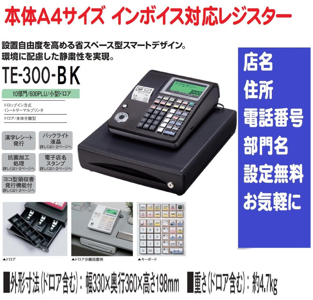 設定無料 CASIO TE-300-BK A4サイズ レジスター 250914