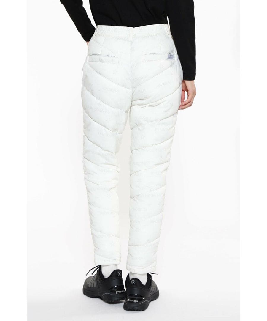 新品上下セットping 防寒レディースホワイトダウンジャケット＆パンツ