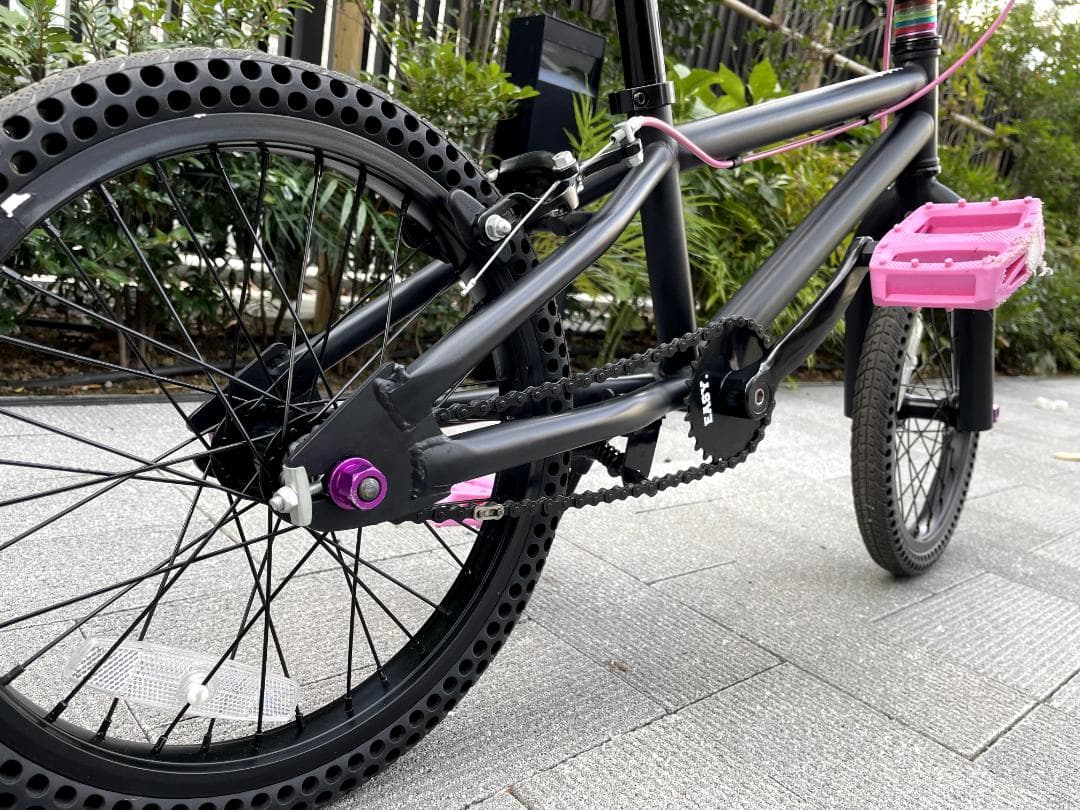 t*0様 子供用 パンクしない自転車 16インチ マットブラック