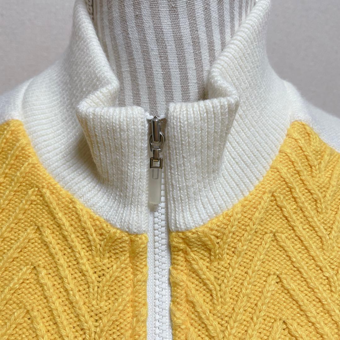 アルチビオ　ゴルフウェア　長袖ジャケット　ニット　雪の結晶　ケーブル編み