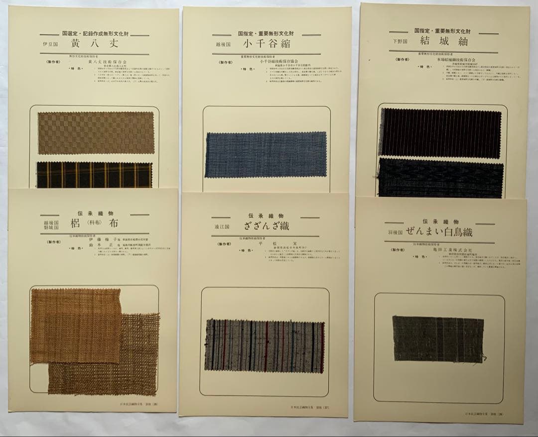 『日本民藝織物全集』4冊揃58葉に裂現物　富山弘基　原始布~木綿　超レア　難あり