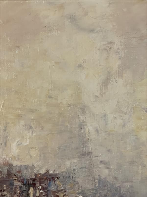 「真作」作者不明　風景画　油彩画　額装　サイン有り　F10号