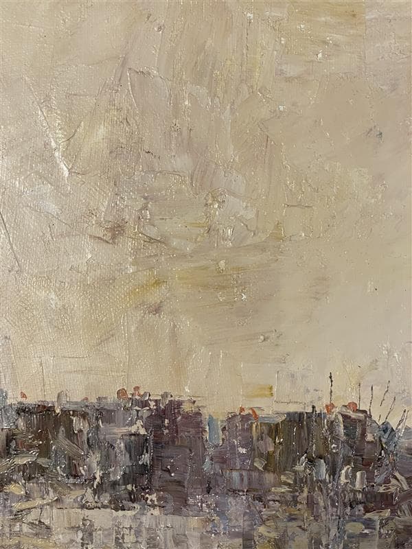 「真作」作者不明　風景画　油彩画　額装　サイン有り　F10号