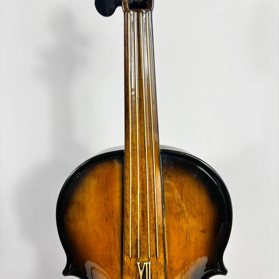 『極美品』　RHYTHM バイオリン型　時計　オルゴール　スタンド付き