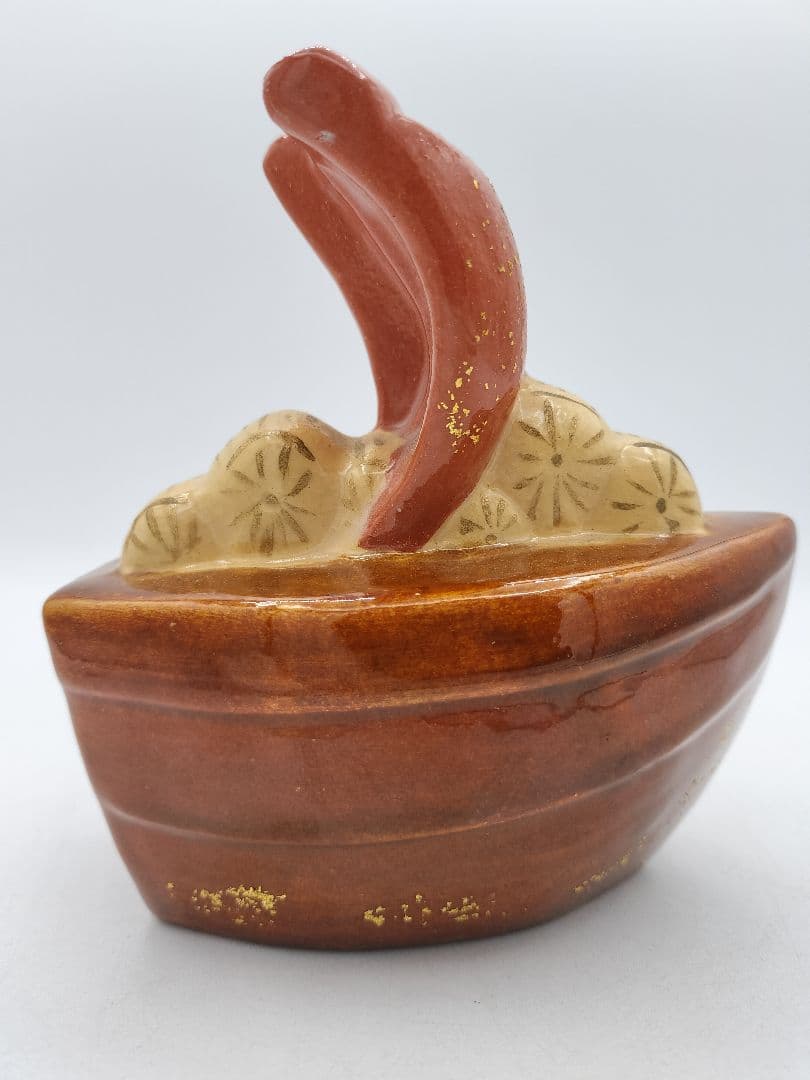 c806 【新品・未使用】熨斗押 宝船 吉村楽入 紙箱 茶道具
