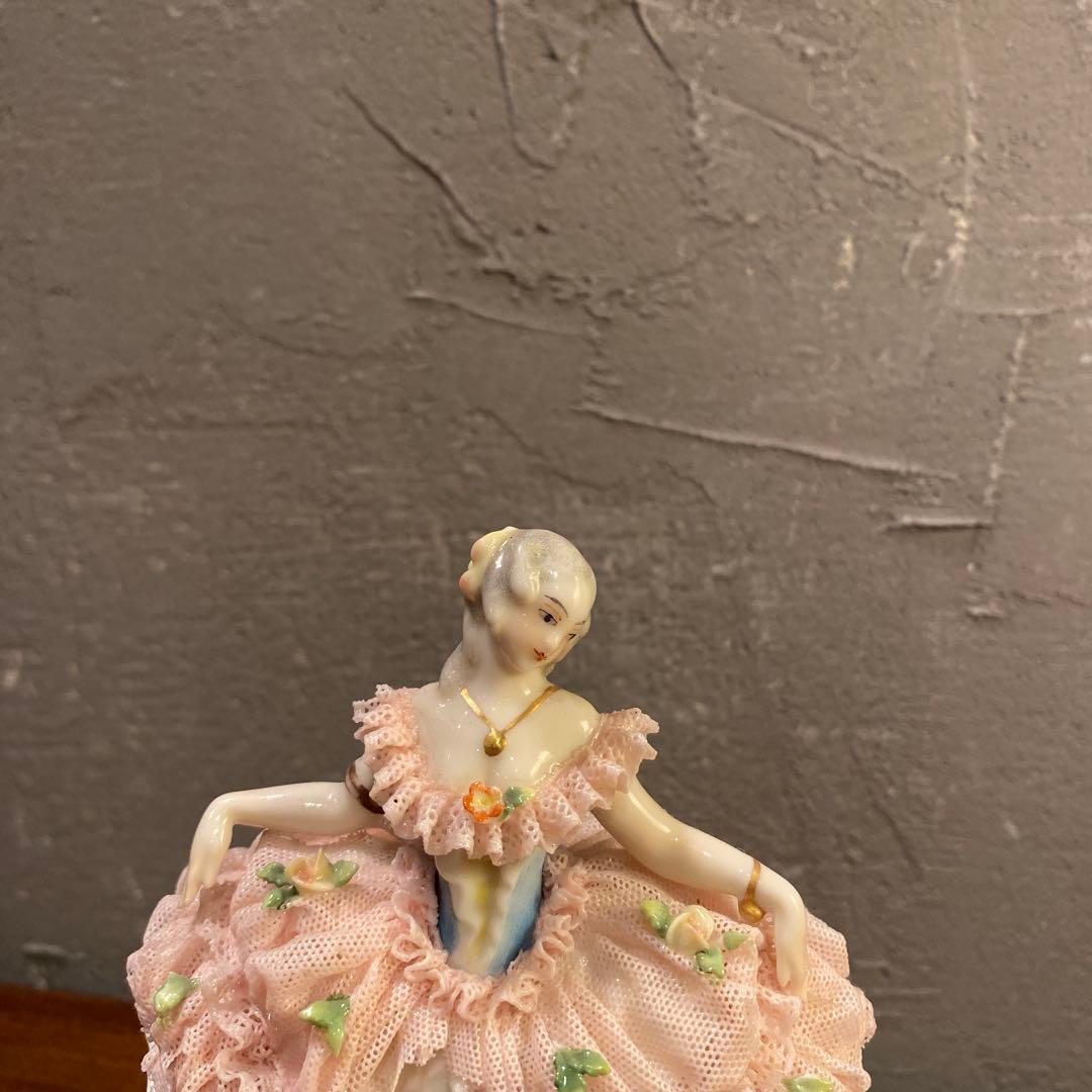 アンティーク ドイツ バレリーナ 陶器フィギュリン 置物 コレクション