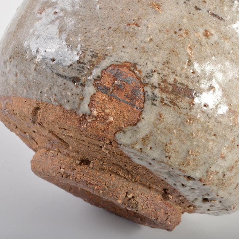 茶道具　加藤唐九郎　一無斎（一ム斎）作　鼠志野　茶碗　共布共箱　D　R6708