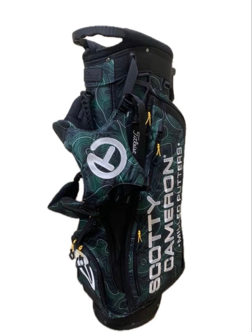 新品未使用　スコッティキャメロン　キャディバッグ　スタンド式　ブラック&グリーン