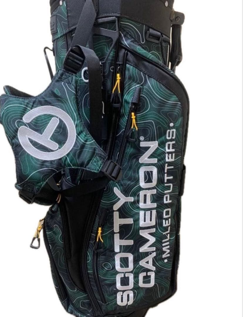 新品未使用　スコッティキャメロン　キャディバッグ　スタンド式　ブラック&グリーン