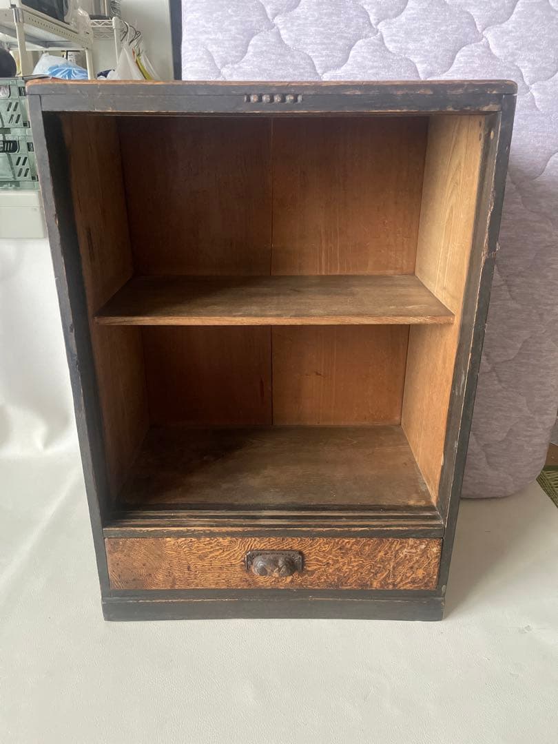 小型収納箪笥 小引き出し付き 小物収納 飾り棚 小ぶり箪笥 食器棚 本棚 昭和