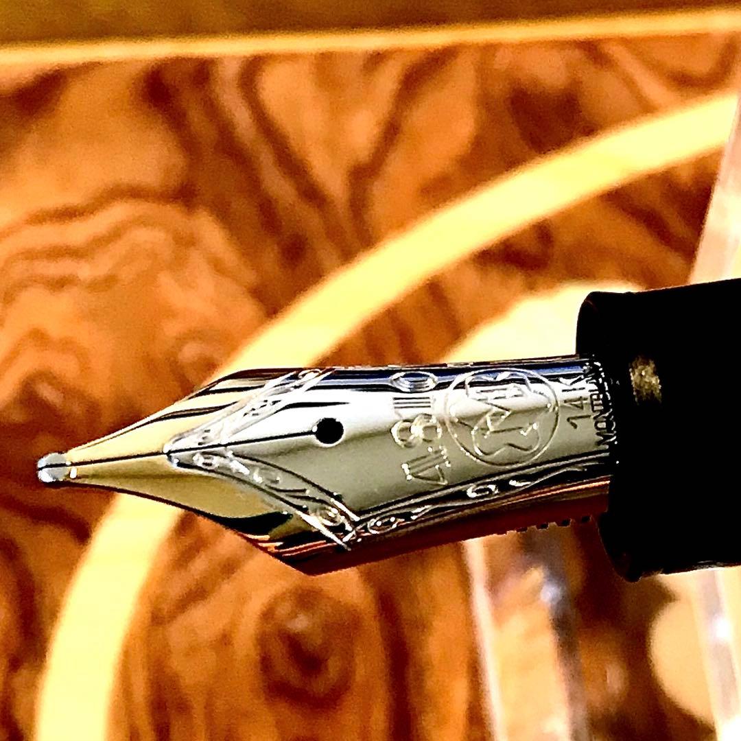 ☆最高の万年筆☆美しいモンブランマイスターシュテック146プラチナライン(B)