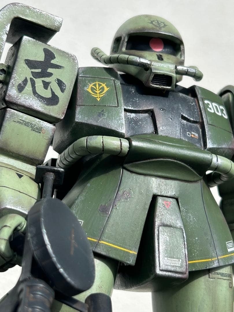 ガンプラ旧キットMSV 1/100 ザク06R筆塗装完成品