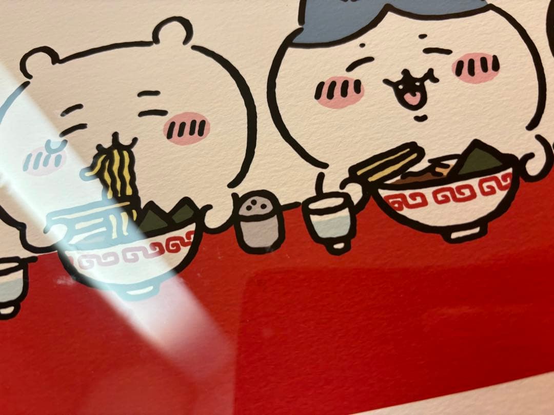 ちいかわ　ナガノ先生直筆サイン　アートフレーム　ラーメン