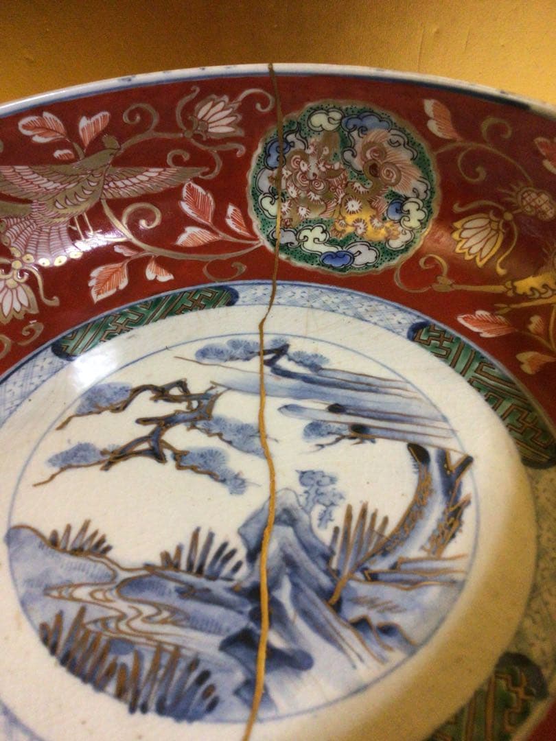 古九谷 三ツ鉢 木箱付き