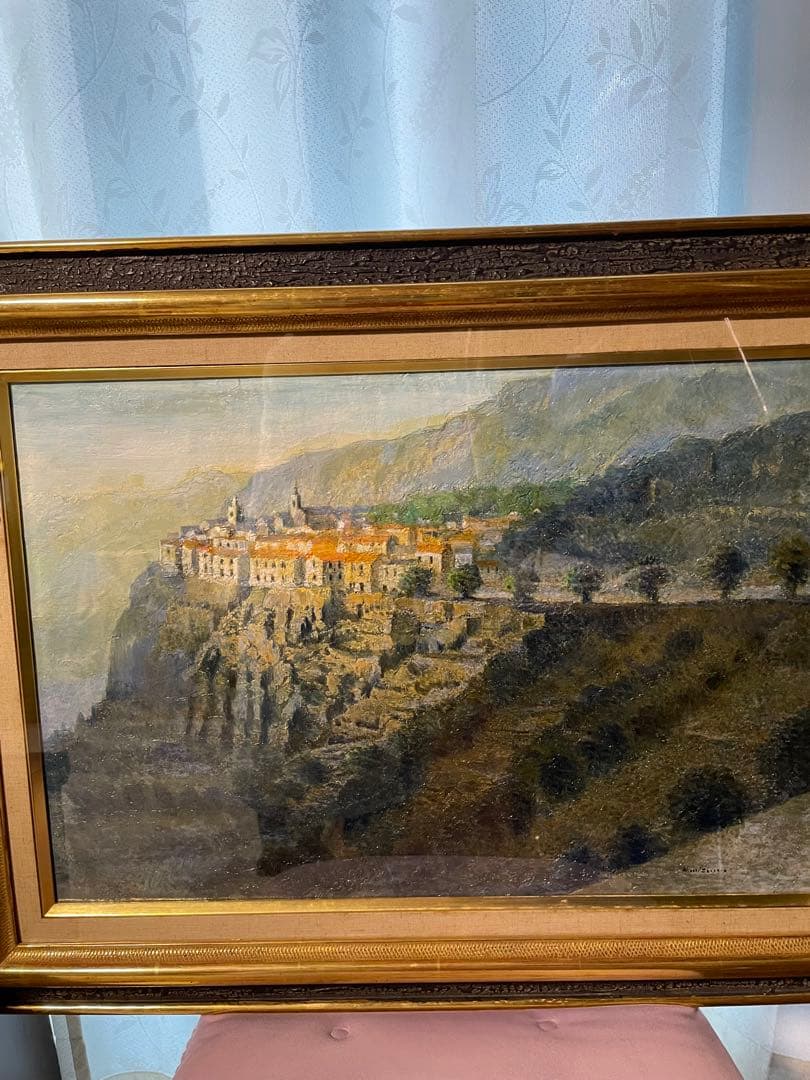 水野一作　ミハス【アンダルシア】　油絵