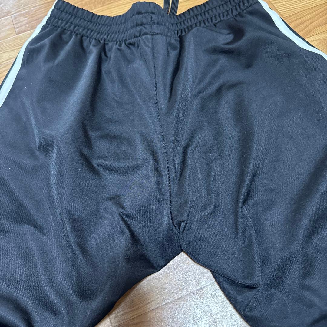 adidas ストライプジャージジャケット 黒