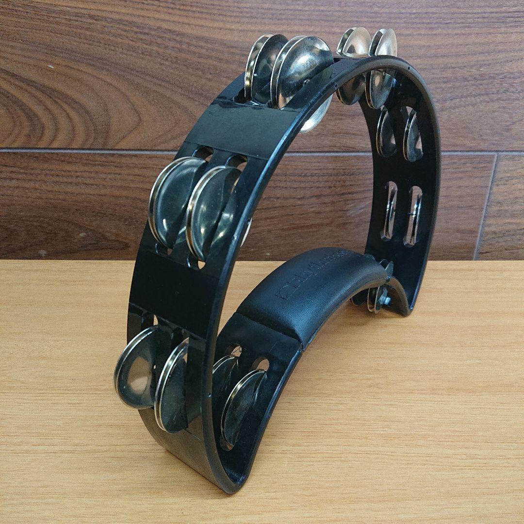 RhythmTech リズムテック RT1010 ニッケル2連タンバリン黒 楽器
