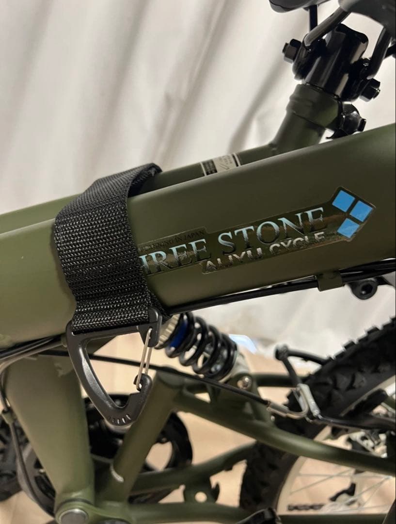THREE STONE 折りたたみ自転車 オリーブグリーン