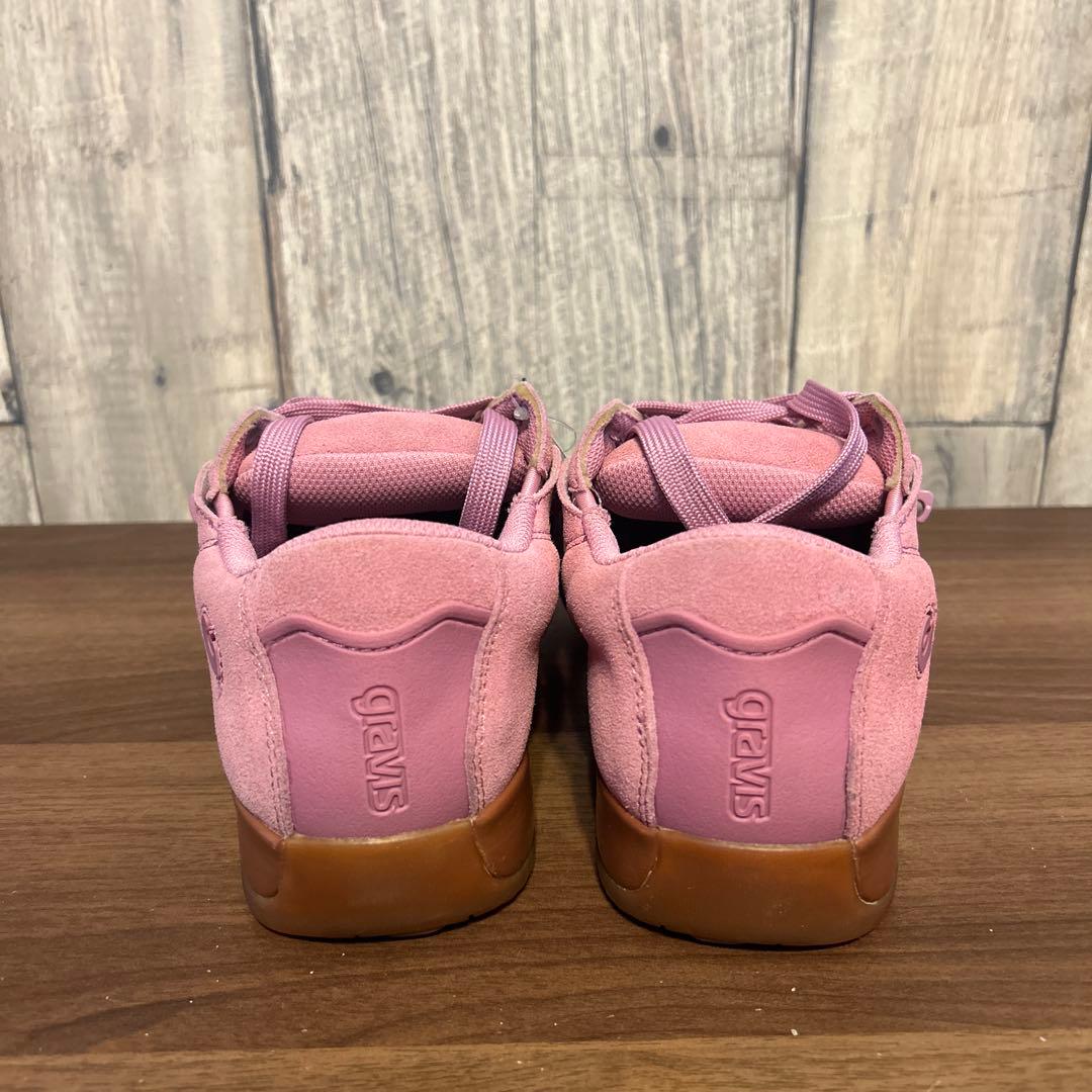 完売品 gravis ピンク スエード スケシュー 25.5cm 新品 sk8