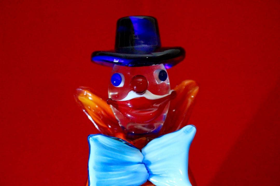 イタリア雑貨・ピエロコレクション【MURANO GLASS 赤の紳士】
