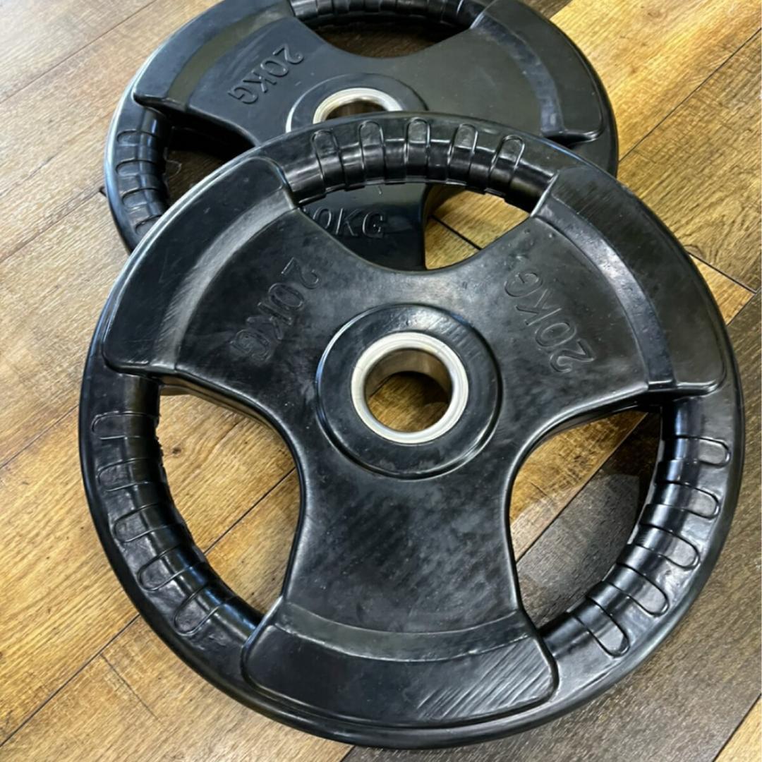 総重量240kg Φ50mm 3グリップラバープレート　計12枚SET