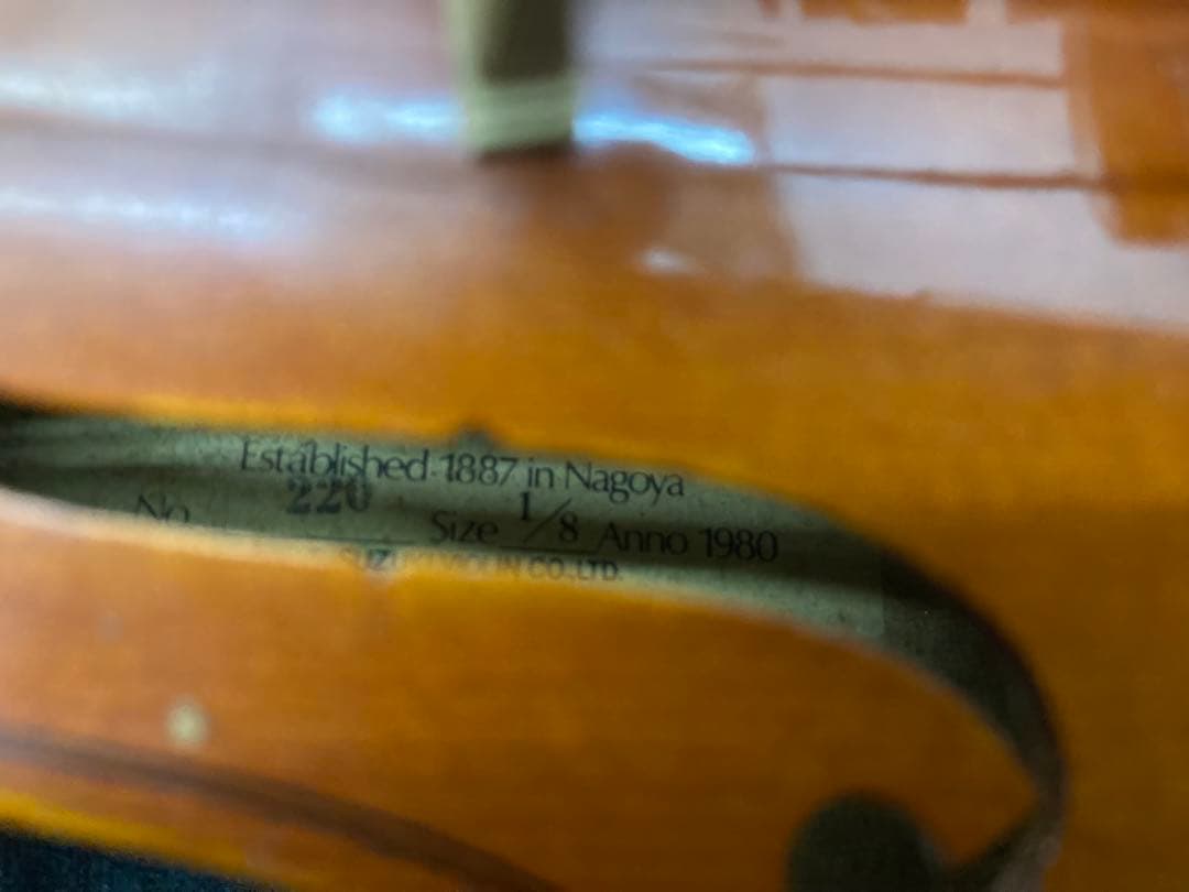 スズキバイオリン名古屋　no.220 1/8 子供用バイオリン　SUZUKI ①