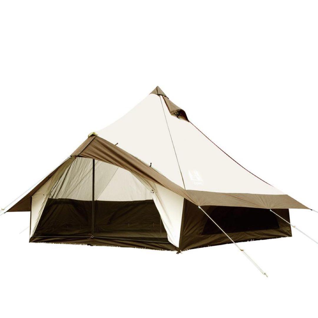 小川キャンパル グロッケ12 T／C 5～6人用モノポール＋1フレームテント)