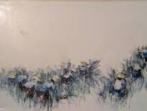 【真作】絵画　油彩　農村の人々を描く群像画　収穫のリズム　働く光景　Y115