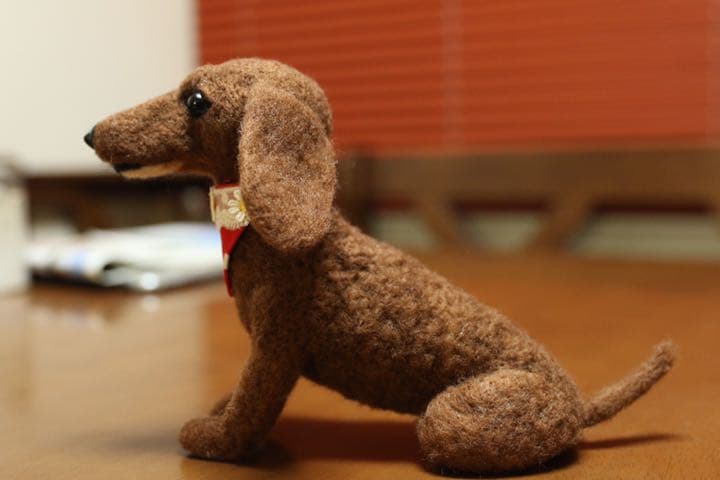 羊毛フェルト　ミニチュアダックス