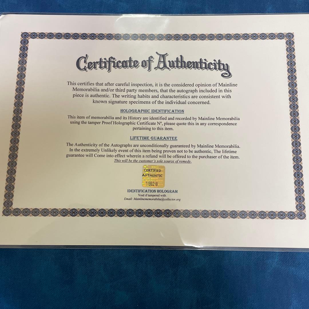 ロナウジーニョ サイン入り写真 10番 証明書付き