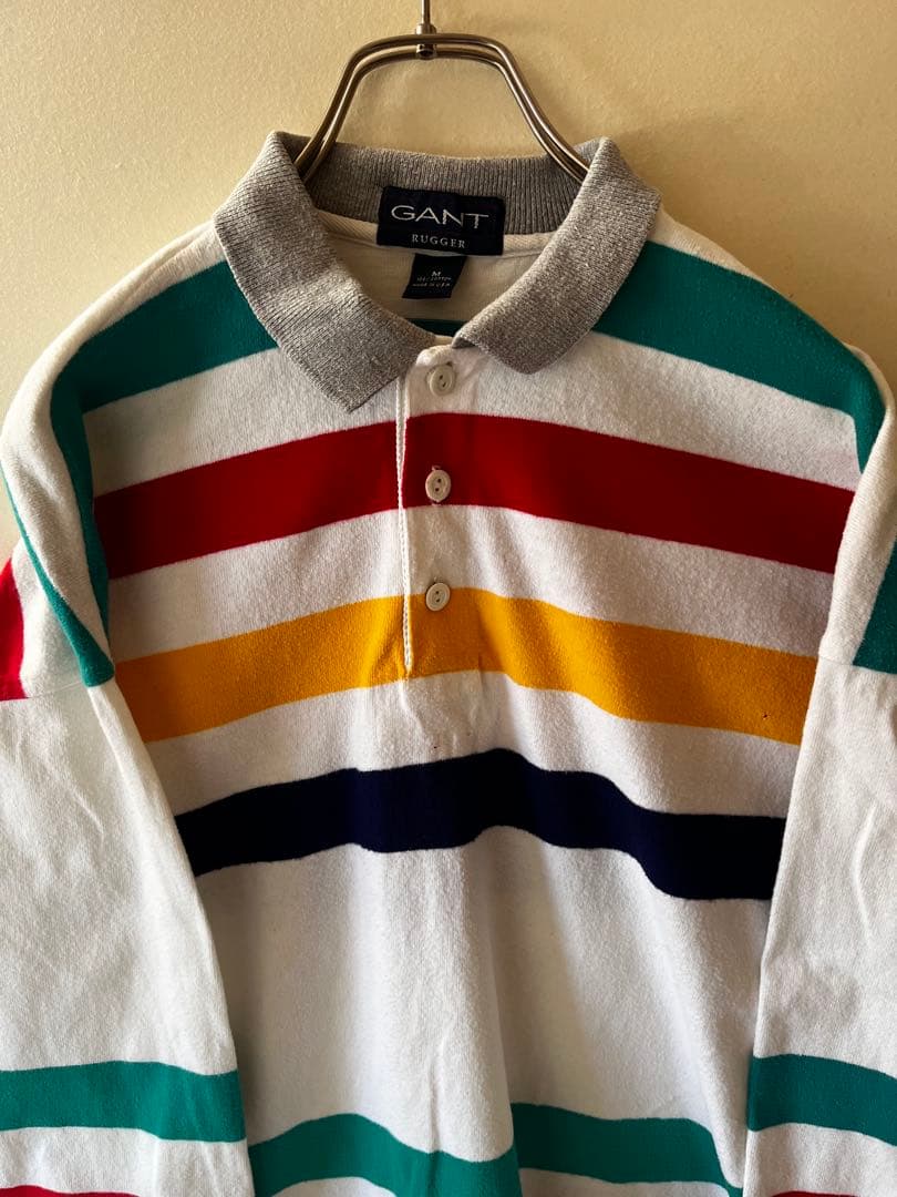 M*A様 No.5365 USA製 ラガーシャツ太ボーダー マルチカラー ヴィン