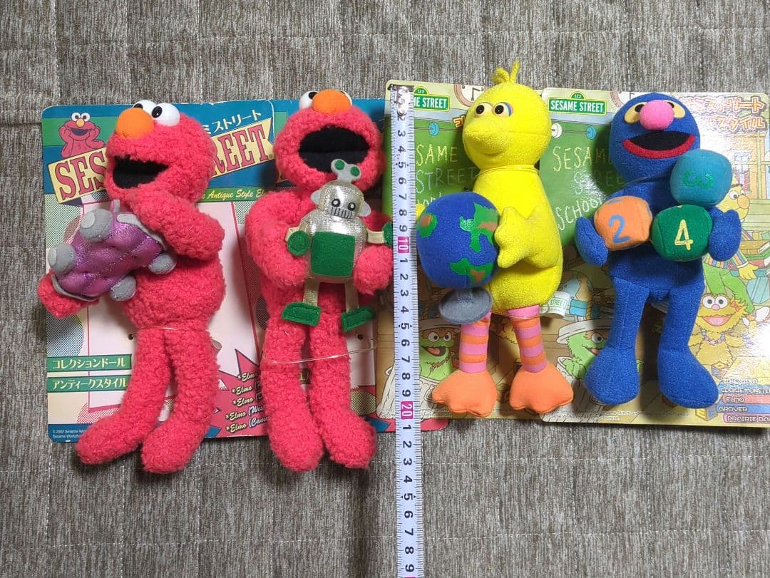 セサミストリート　コレクションドール　4体セット　エルモ　グローバー