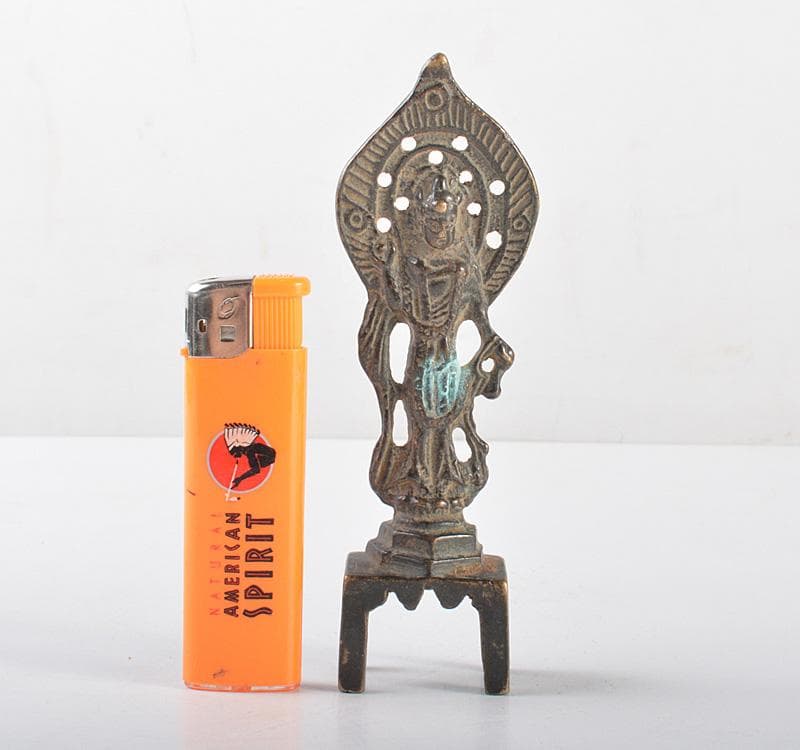 仏教美術　古銅　観音菩薩像　仏像　置物　V　R5244