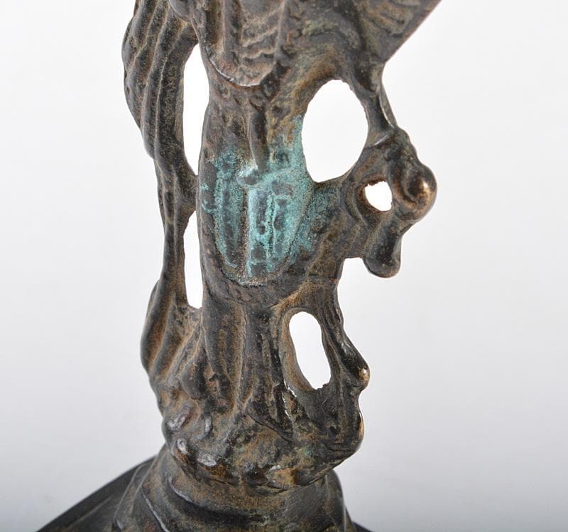 仏教美術　古銅　観音菩薩像　仏像　置物　V　R5244