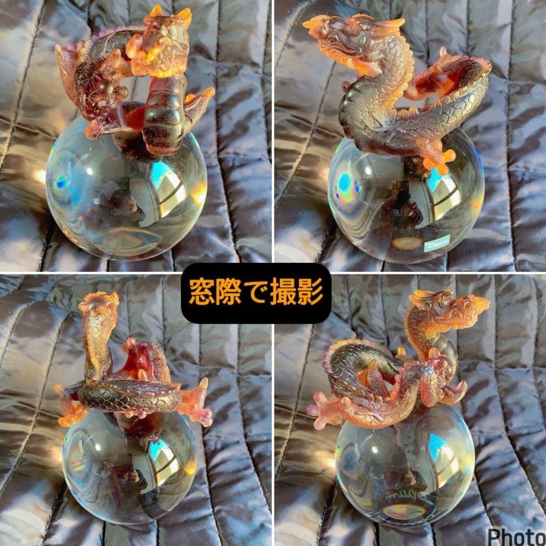 ドームフランス 本体新品同様 竜 龍 辰 ドラゴン 水晶玉 クリスタルガラス