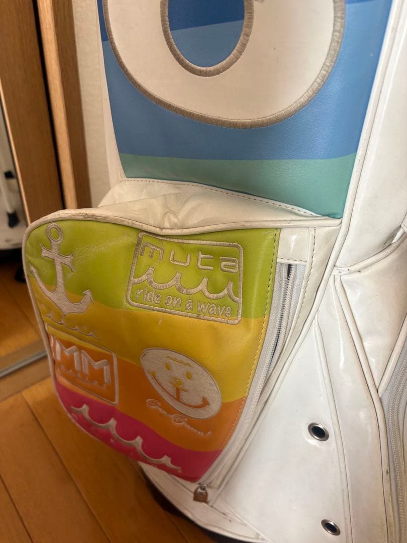 muta キャディバッグ ホワイト・マルチカラー