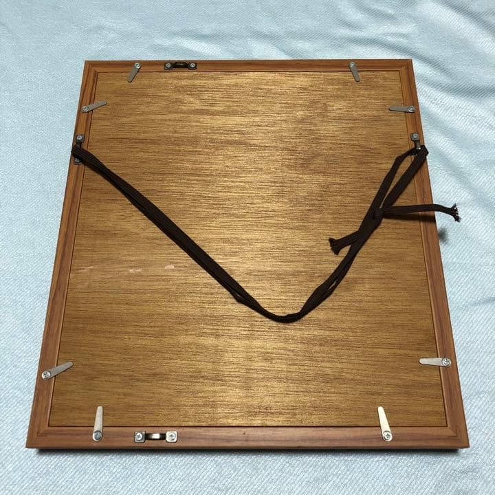 富士山と松の木　陶器画　額付　マウントフジ　松