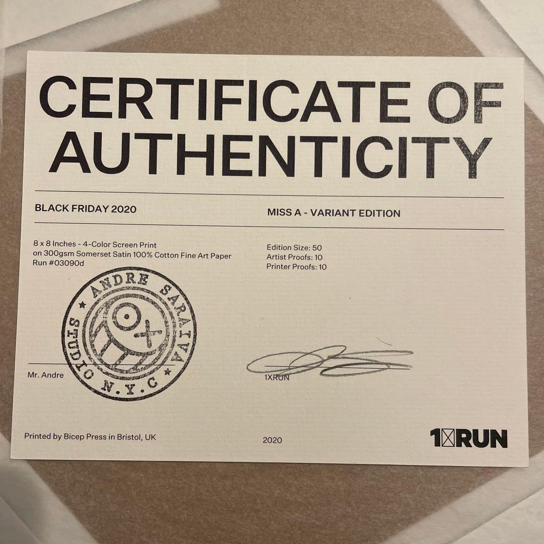 Mr. Andre アンドレサライヴァ　アートプリント シルク　kaws