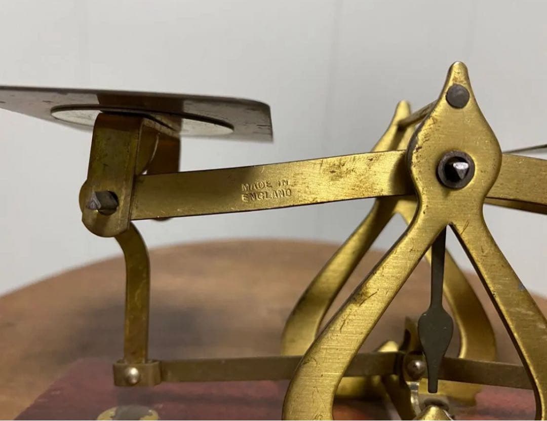a*i様 英国製　アンティーク　天秤 真鍮 木製　骨董　オブジェ