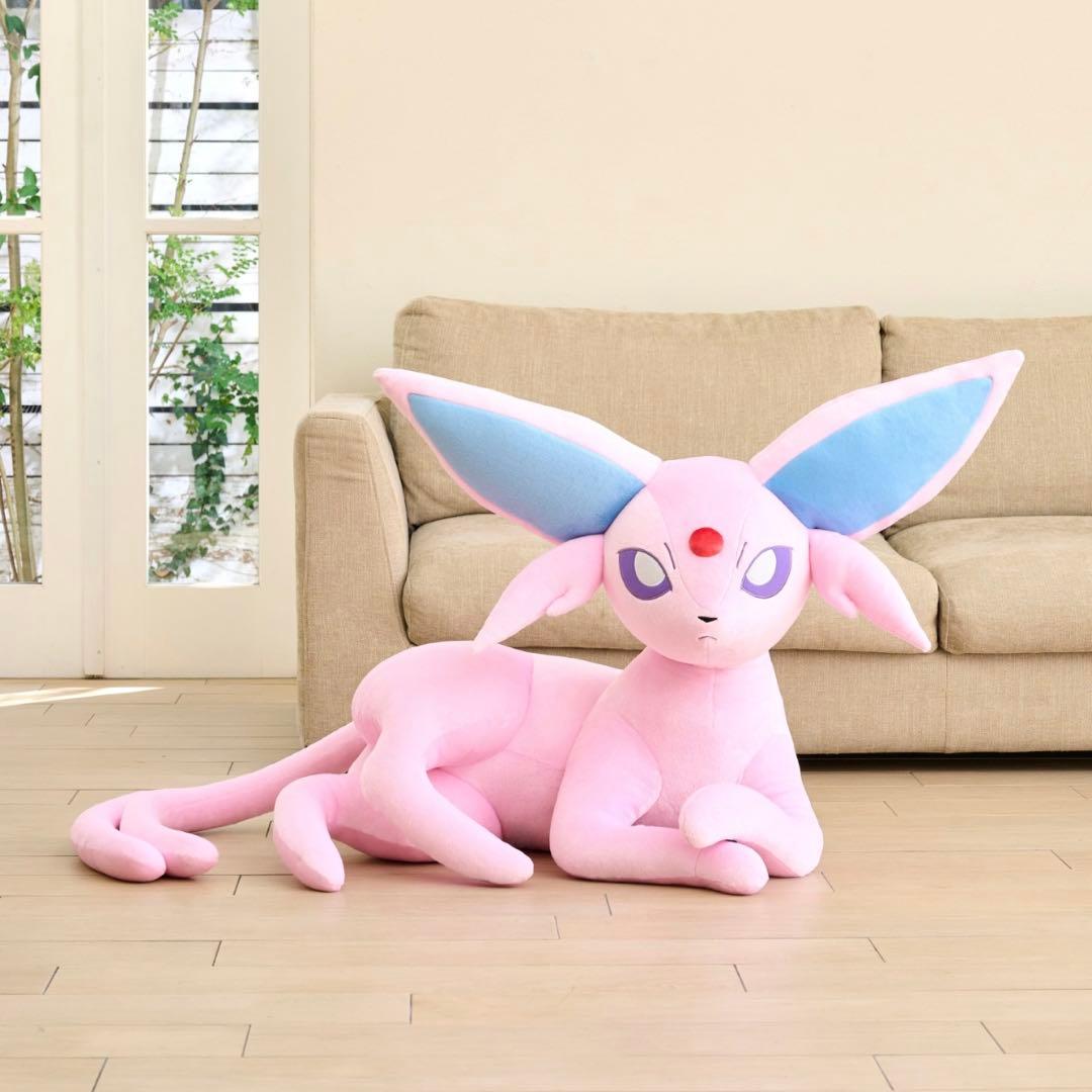 ポケモンセンター　ぬいぐるみ等身大エーフィ　寝そべり