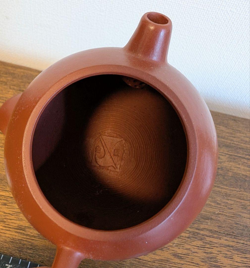 王金川　中国宜興　朱泥急須　紫砂茶壷作家　未使用シール付き　茶道具　茶器