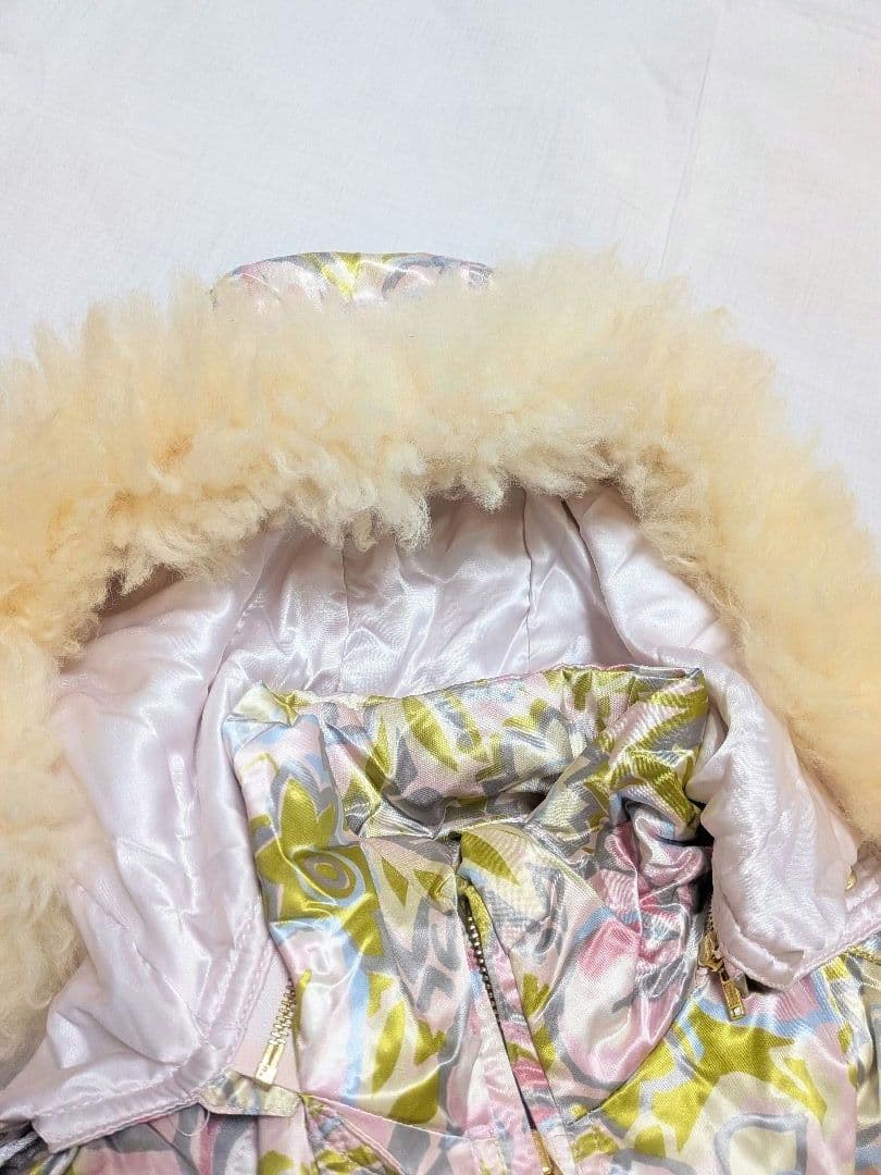 ミズノ スキー スノーボードウェア つなぎ ライトピンク花柄 Мサイズ